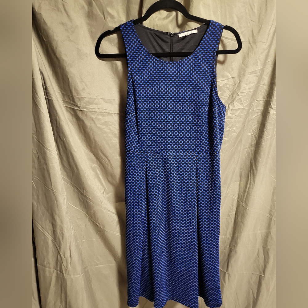 41 Hawthorn dress black w/blue polka dots 12